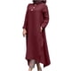 thumbnail image 1 of Vestido largo liso a media pierna con cuello redondo y bolsillos sueltos a la moda para mujer Fridja  yut2156, 1 of 1