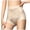 Beige, variant on Women's Lace Seamless Shapewear Underwear Floral Graphic High Waist Mid Thigh Control Breathable Date Night Stretch Panties Pink M