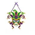 thumbnail image 3 of Mardi Gras Door Decorations Porch Sign, New's Carnival Decorations Door Hanger, Masquerade Carnival Parades Party Wall Window Hanging Decorations, Outdoor Decorations(11 inch), 3 of 6
