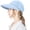 Light Blue, variant on Sun Hats for Women, 2 in 1 Zip-Off Wide Brim UPF 50+ Ponytail Visor Hat