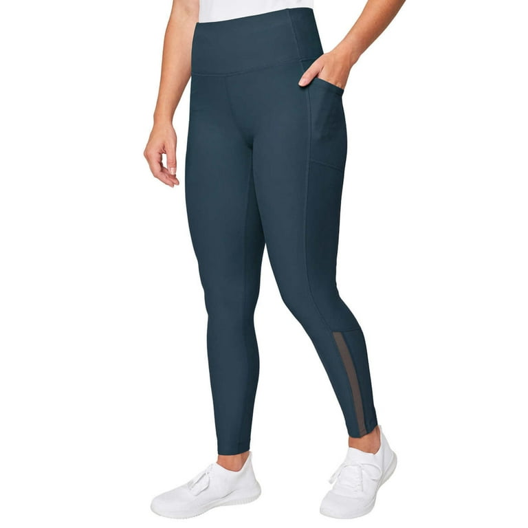 Mondetta Women's High Rise Side Pockets Mesh Cut Out Active Tight