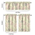thumbnail image 6 of Pioneer Kitchen Curtains and Valance Set 36 Inch Tier Yellow Flowers Ice Pansy Print 3 Pieces Set Dining Room Small Curtain Drapes Cafe Curtains Valance for Home Decor Rod Pocket, 6 of 6