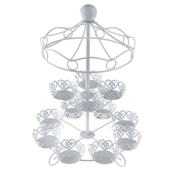 2X 2 Layer-12 Count Cupcake Stand Holder Display Wedding Cake Cup Display Stand