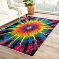 thumbnail image 1 of Tie Dye Rug & Home Decor - Living Room Rug, Colorful Psychedelic Rugs for Bedroom, Washable Rugs, 6x9 Rug, Non Slip Soft Large Indoor Area Rug, Multicolor Ombre Carpet & Room Decorations X-&223, 1 of 7