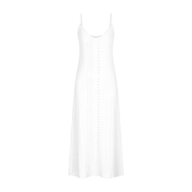 white eyelet beach dress White Eyelet Off Shoulder Midi Dress | Romantic Puff Sleeve Bardot Summer  Dress | Women's Cotton Lace Vacation & Party Gown main image 1