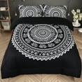 thumbnail image 2 of REGALWOVEN 3 Piece Polyester Comforter Set Bohemian Quilt Set, King Black, 2 of 5