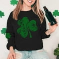 thumbnail image 5 of YABCSAZ St Patricks Day Sweatshirts for Women Irish T-Shirt Long Sleeve Sequin Shamrock Clover Printed Irish Pullover Casual Loose Oversize Charms Shirts Blouse Paddy's Day Great Parade Tops, 5 of 5