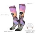 thumbnail image 3 of Daiia Sports Socks Sky Sunflower Skull Printed Novelty Crew Socks for Men Women Knee High Socks Cotton Socks Soft & Breathable Support Unisex Socks, 3 of 9