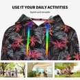 thumbnail image 4 of Disketp Colorful Hawaii Palms Womens Casual Hoodies Crew Neck Long Sleeve Sweatshirts Pullover Tops-Small, 4 of 7