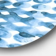 thumbnail image 2 of Designart 'Indigo watercolor geometrical II ' Geometric Metal Circle Wall Art, 2 of 3