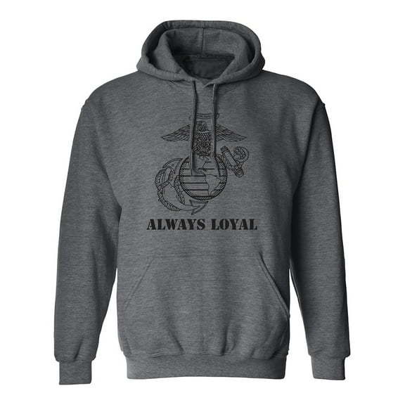ALWAYS LOYAL Semper Fi Adult Hooded Sweatshirt