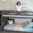 thumbnail image 4 of Max & Lily Solid Wood Twin over Twin Low Bunk Bed for Kids with Staircase, Clay, 4 of 12