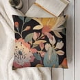 thumbnail image 3 of YINGXI Spring Pillow Covers, Vintage Floral Throw Pillows Summer Tropical Leaves Pillowcase Outdoor Decorative Black Cushion Case for Home Decor 12x12in, 3 of 5