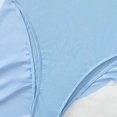 thumbnail image 4 of WREESH Womens Bikini Set with Sarong Bathing Suit Beach Cover Up Wrap Skirt Solid Bikini Strap Bikini Deep V Split Swimsuit Set Three-Piece Swimming Suit Sky Blue, 4 of 9