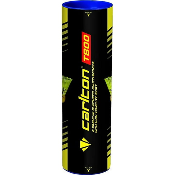 Carlton Hi-visibility Badminton Shuttlecocks, Yellow, 0.14 lb, 6 Count