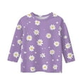 thumbnail image 4 of Xyxonk Girls Tops Size 5-12 3/4 Sleeve Flowy Shirt Round Neck Winter Tops Cute Floral Print Blouses Casual Clothes, 4 of 4