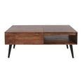 thumbnail image 5 of Casartis Living Wright Solid Wood Coffee Table Mid Century, Dark Brown, 5 of 5