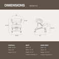 thumbnail image 3 of DR.LOMILOMI Ergonomic Kneeling Chair 512 AKONI, Adjustable Stool for Home and Office, Improve Your Posture, Thick Comfortable Cushions, Locking Wheels, 3 of 6
