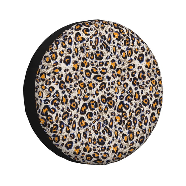 Fotbe Leopard Funda de Llanta de Repuesto con Estampado, Engrosada, Ajuste Universal para Jeep, Remolque, RV, SUV, Camión-17 inch