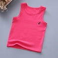 thumbnail image 2 of Tisuna Summer Kids Sleeveless Tank Top Toddler Puppy Design Print Crew Neck Vest Breathable Casual Little Boys Girls School Holiday Athletic Sportwear Hot Pink Size 3-4 Years, 2 of 4