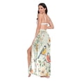 thumbnail image 3 of FORMRS Womens Beach Sarong Semi-Sheer Bikini Wrap Skirt Swimsuit Cover-ups, Green Floral Pattern, 3 of 7