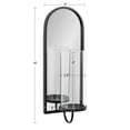 thumbnail image 2 of Kate and Laurel Ezerin Arched Mirror Wall Sconce, 6 x 5 x 16, Black, Modern Decorative Wall Sconce Candle Holder, 2 of 8
