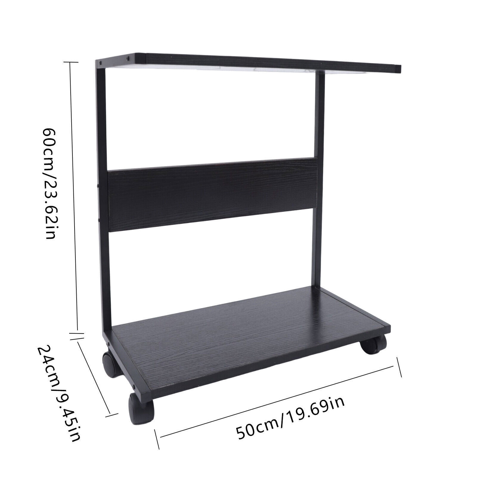 FETCOI 2-Tier Computer Tower Stand, Under Desk CPU Stand PC Stand w/ Rolling Wheels