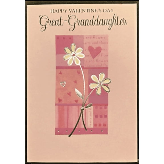 Happy Valentine's Day Great-Granddaughter Greeting Card w/Envelope