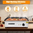 thumbnail image 6 of TFCFL 3KW 22" Commercial Electric Countertop Griddle Stainless Steel Flat Top Grill Hot Plate BBQ 110V, 6 of 19