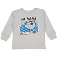 thumbnail image 3 of Inktastic My Nana Loves Me- whale shark Boys or Girls Long Sleeve Toddler T-Shirt, 3 of 5