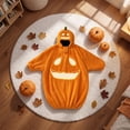 thumbnail image 5 of Voglyf Halloween Pumpkin Oversized Wearable Blanket Hoodie Cozy Plush Lounger Robe, Cozy Warm Pullover Blanket for Adults Teens Movie Night Halloween Home Party Loungewear Gift,XL, 5 of 9