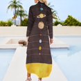 thumbnail image 3 of Solar System Long Sleeved Shirt Dress wedding guest dress Dresses, 3 of 7
