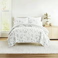 thumbnail image 4 of Lightweight Quilt Set Super Soft Wrinkle Resistant Quilted Coverlet Floral Patterns by Comfort Canopy, 4 of 12