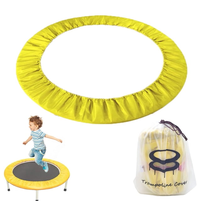 QJUHUNG Mini Trampoline Spring Cover 36 Inch Small Trampoline Safety Pad for 6 Holes Round Trampoline Tear-Resistant Oxford Cloth Anti-Vibration Multiple Color Options(Rose Red)