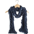 thumbnail image 4 of Pavilion Gift Company - Slate - Ruffled Velvet Scarf, 4 of 4