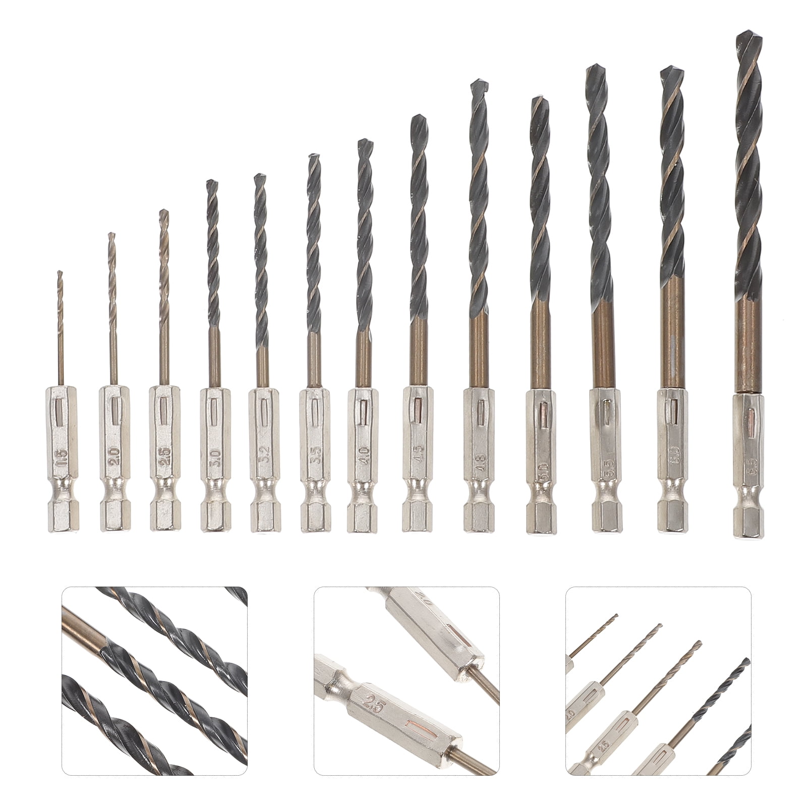 3 Count Drill Bits for Impact Driver Weld 4341 Corrosion-resistant