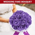 thumbnail image 4 of NUOLUX Ramo De Flores Para Novia En Tono Morado Con Para Arreglos De, 4 of 5