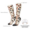 thumbnail image 4 of Naloa Roosters and Chickens Thigh High Socks Extra Long Stretchy Sock Women Over Knee High Opaque Stocking Daily Wear, 4 of 6