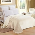 thumbnail image 7 of Howarmer Off-White Fuzzy Bed Blanket, Throw Size Soft Flannel Fleece Blankets, All Season Lightweight Warm Bed Throws, 50 x 60 Inch, 7 of 7