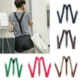 thumbnail image 3 of Elastic Y-Shape Braces Men\\'s Women\\'s Solid Color/Stripe Adjustable Suspenders, 3 of 5