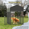 thumbnail image 2 of Heavy Duty Dog Kennel Cage Outside with Upgrade Secure Lock Dog Run Enclosure for Large Dogs,Black, 2 of 11