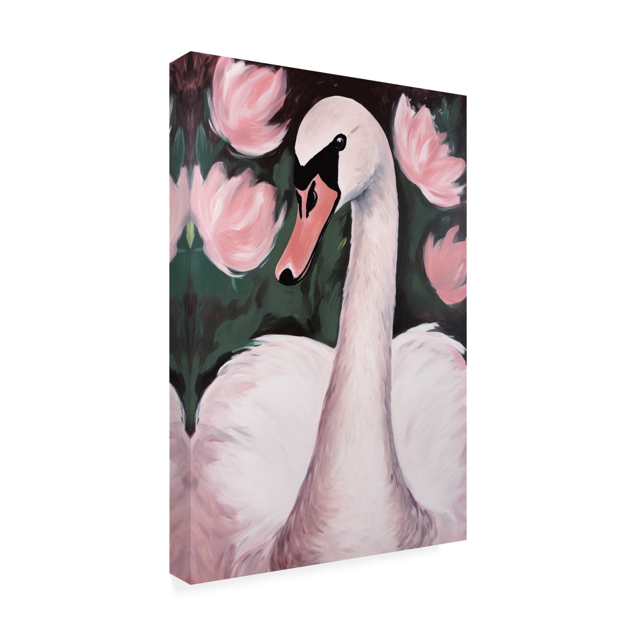 Trademark Fine Art Treechild Swan In The Pond Canvas Wall Art