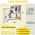 thumbnail image 4 of Aivituvin Rabbit Cage Indoor Outdoor Bunny Hutch on Wheels, 2 Story Wood Guinea Pig Cages with 2 Deeper Pull Out Trays, 4 of 11