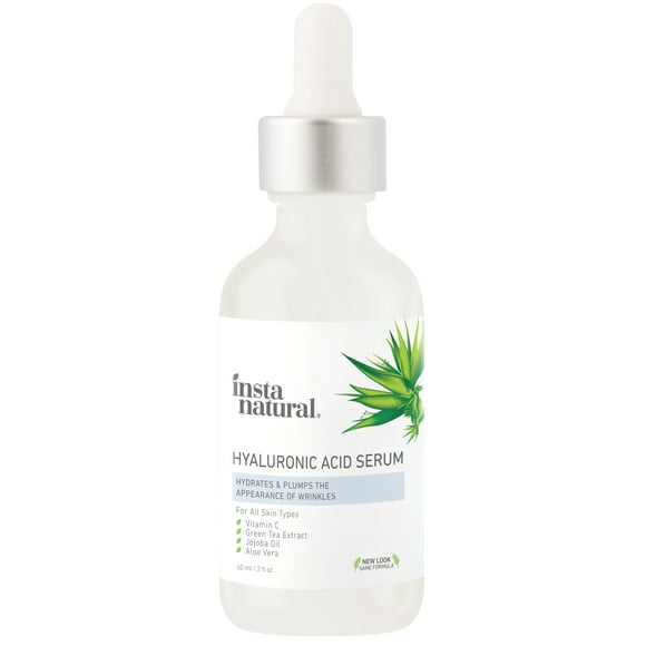 InstaNatural Hyaluronic Acid Serum, Anti Aging Hydrating Wrinkle Serum, 2 oz