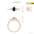 thumbnail image 5 of Angara Natural 0.6 Ct. Blue Sapphire with Diamond Vintage Inspired Ring in 14K Rose Gold for Women (Ring Size: 3.5), 5 of 10