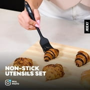 6 Pack Black Silicone Spatula Set, Food Grade Silicone Spatula,450°F Heat Resistant Rubber Spatulas, Seamless One-Piece Design, Non-Stick, Baking, Stirring, Kitchen Cooking Utensils