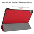 thumbnail image 5 of Dteck Smart Case for Apple iPad 10.9" Air 4th Gen (2020 Released),Slim Hard Back Shell Luxury Leather Automatic wake/sleep Kickstand Folio Protective Cover,Red, 5 of 8