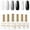 Black White Silver, variant on Gellen Gel Nail Polish Kit, 6 Colors Ice Glassy Gel Blue Purple Yellow Red Green Pink Gel Polish Set Soak Off UV Gel Nail Kit Nail Art DIY Manicure Gifts for Her