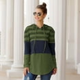 thumbnail image 2 of UAMVSH Hooded Sweatshirts for Women Fashionable Printed Tunic Pullover with Curved Hem Casual Long Sleeve Drawstring Hoodie(Large,Army Green), 2 of 5