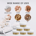 thumbnail image 5 of Beauticom 40 Pieces High Quality 10 Gram 10 ml (0.3 oz) Plastic Clear Round Cream Lotion Beauty Sample Jars with White Lids, 5 of 7